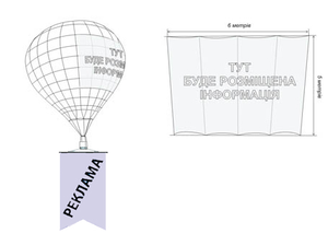 Варианты размещения рекламы на шаре
